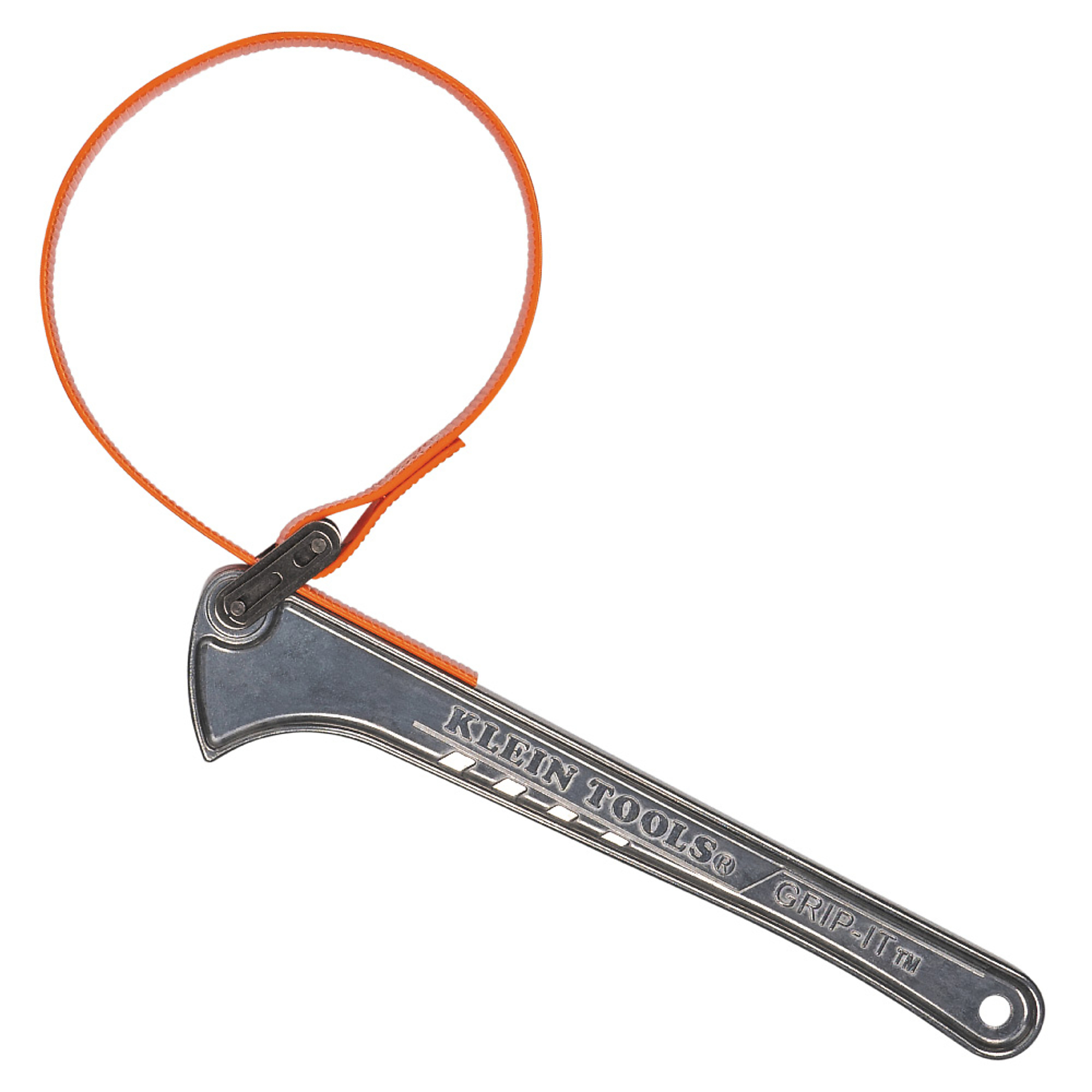 Klein Tools, Grip-It Strap Wrench, 1-1/2 to 5in., 12in. Ha, Model# S12HB